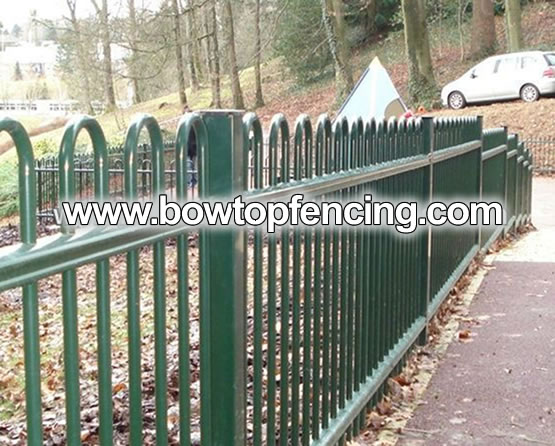 Solid Bar Bow Top Perimeter Fencing