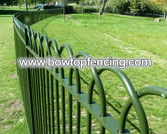 Solid Steel Bar Bow Top Fencing/Railings